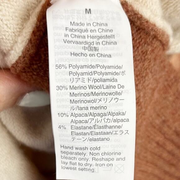 Madewell Colorblock Payton Pullover Sweater Crew Neck Drop Sleeve Fall Medium - Picture 7 of 8